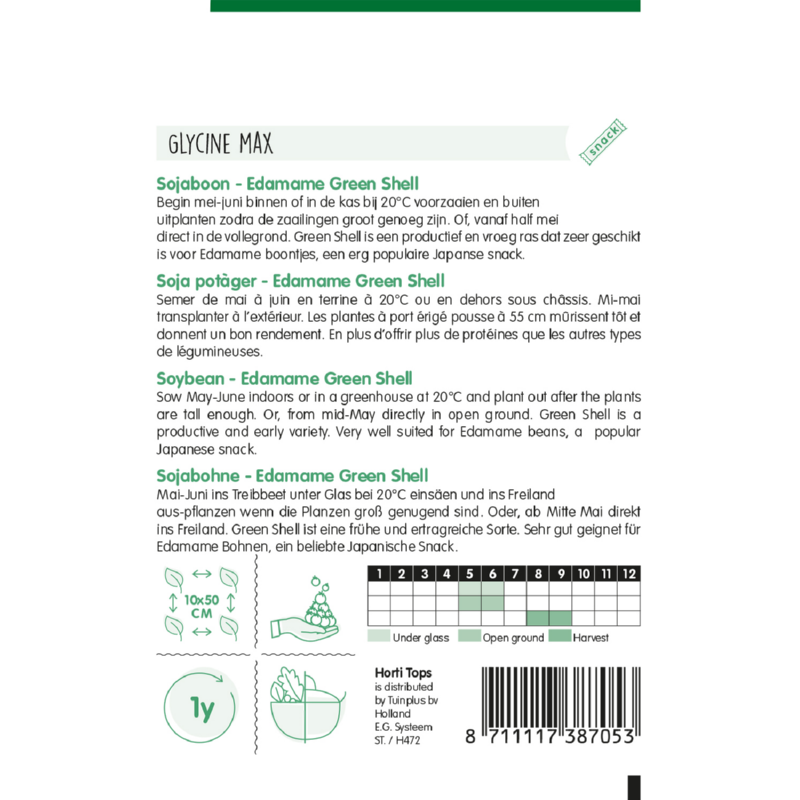 HT Sojabonen Edamame Green Shell, 10g