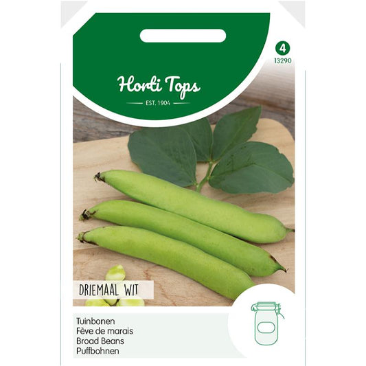 HT Tuinbonen Driemaal Wit, 100g