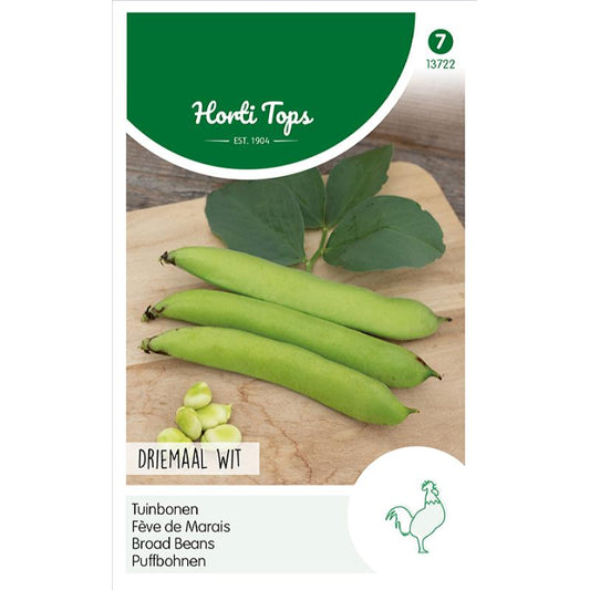 HT Tuinbonen Driemaal Wit, 250g